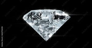 Diamond spinning in a loop with transparent (alpha) background