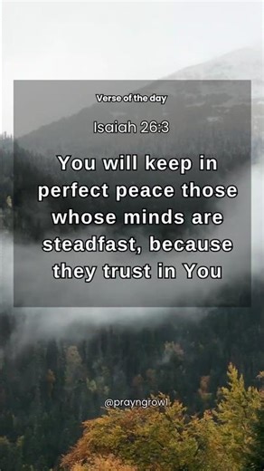 ✨ Perfect Peace From God | Isaiah 26:3 | Daily Bible Verse #Shorts