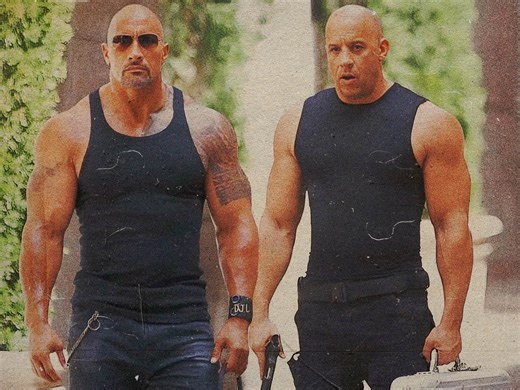 The feud between Vin Diesel and Dwayne Johnson