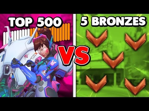 A D.VA TOP 500 vs 5 BRONZES: Who wins? (ft. Majin)