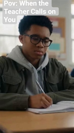 Teacher calls your name 😳Brain shuts down 😬Text overlay: “Why me?!”#Relatable #POV #SchoolLife