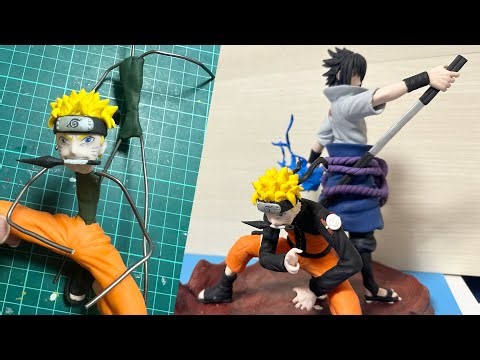 【NARUTO】粘土でナルト&サスケのフィギュア作ってみたClay figure