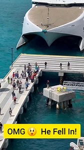 1.2M views · 2.9K reactions | OMG  Man falls in the water at the Cruise Ship  Port! #viral #funny #tourism | Luxury Vacations Travel Group | Facebook