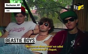 The Beastie Boys documentary 'Beastie Boys Story' hit AppleTV this week. Back in 1986 before 'License To Ill' was released, they gave us a tour of their bus, which used to belong to Elvis Presley, and you had to be there! | MTV News