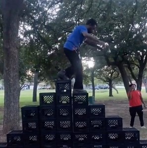 The TikTok Milk Crate Challenge Is the Latest Dangerous Social Media Trend We're Stupidly Tempted to Try