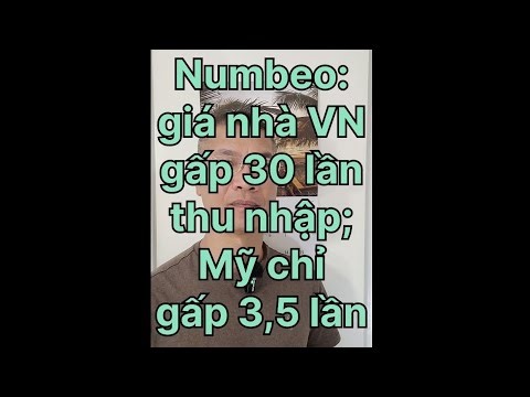Numbeo: Vietnam housing prices are 30x income; the U.S. is only 3.5x