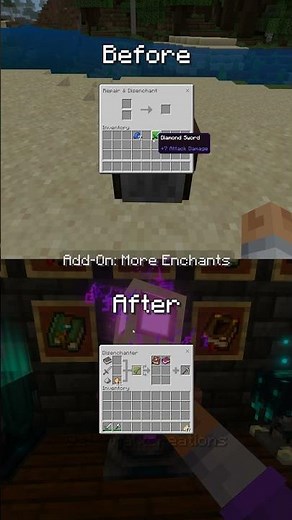 Enchanting system UPGRADED ✨#minecraft #bedrock #enchantments #addon #marketplace #mcpe #fyp