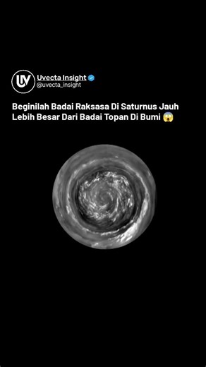 Badai Raksasa di Saturnus! Lebih Besar dari Bumi 😱 faktaunik #luarangkasa #saturn #spacevideo #nasa