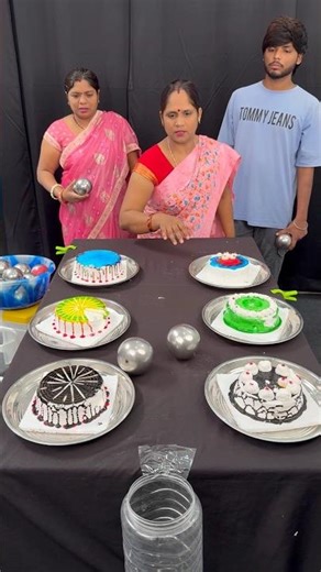 Cakes Family Steel ball roll challenge #shorts #game