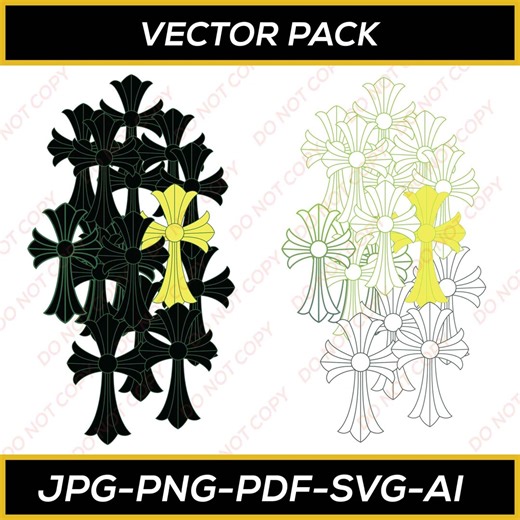 Cross Vector Svg Bundle | Gothic Cross Clipart Png AI EPS PDF | Religious Cross Design for Cricut Silhouette | Laser Cut Files - Etsy