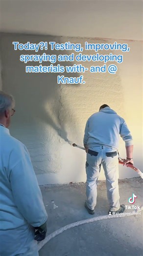 Real testing with Knauf and the Stuc-Trolley. 🔥 #stuctrolley #knauf #construction #plastermachine