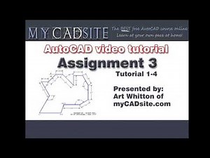 AutoCAD Tutorial Lesson 1-4 Assignment 3 (Complete Beginners Course)
