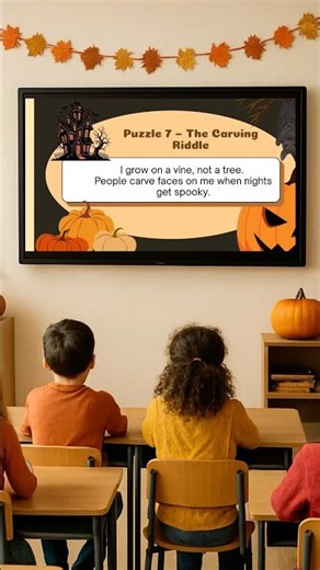 Autumn Escape Quiz | Puzzle 7: The Carving Riddle 🎃 #teachenglish #englishteacher #autumn #english