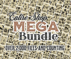 Ultimate Vector Art Mega Bundle: 2000  Vintage Designs (PNG, SVG, EPS) - Etsy