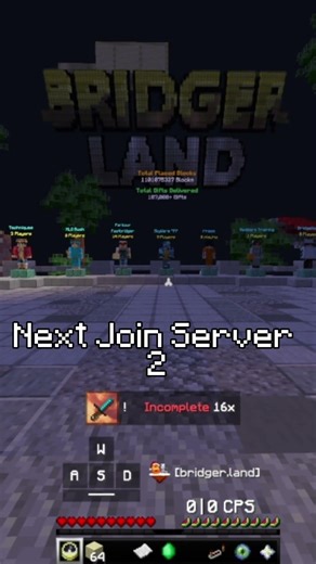 How To Get FIRST On The Leaderboard on Bridger.land #minecraft #shorts #fyp #fypp #hypixel #pvp