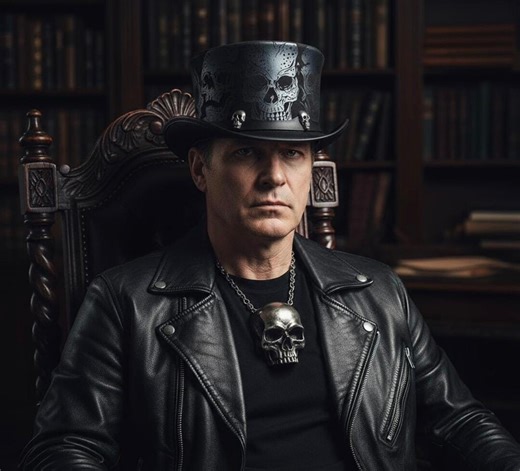 Black Leather Skull Top Hat | Gothic Steampunk Cosplay Festival Hat - Etsy