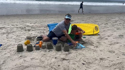 The school bus with dad behind the wheel