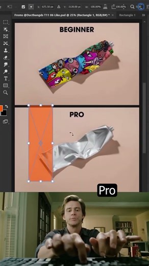 Beginner Vs Pro tutorial #artist #art #designer #graphicdesign #photoshop #tips