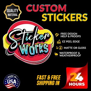 Custom Die-cut Stickers: Waterproof Vinyl Labels With Personalized Logos. Free Design Help and Proofs Included. - Etsy