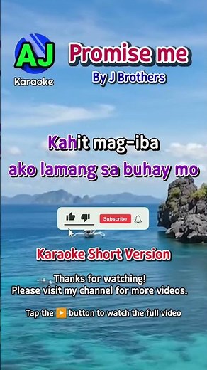 Promise me by J Brothers (short karaoke version)