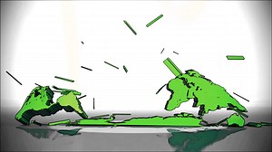 Premium stock video - Earth map world exploding breaking floating explode global war armageddon 4k