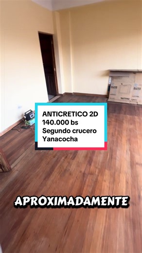 🔑 ANTICRÉTICO DE TRASPASO – CENTRO DE LA CIUDAD DE LA PAZ Se ofrece departamento en anticrético de traspaso ubicado en pleno centro de la ciudad, zona Yanacocha, segundo crucero Manzaneda. ✨ Características del inmueble: • 2 dormitorios (distribución dormitorio tras dormitorio) • Dormitorio 1: aproximadamente 4 x 3 m • Dormitorio 2: aproximadamente 3 x 3 m • Living – comedor amplio de 6 x 4 m • Baño • Cocina con cajonería baja y conexión a gas domiciliario • Lavandería compartida • En el patio 