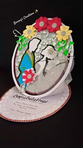 ✨Handmade wedding card ✨ #christianweddingcard #handmadecardsideas 💕