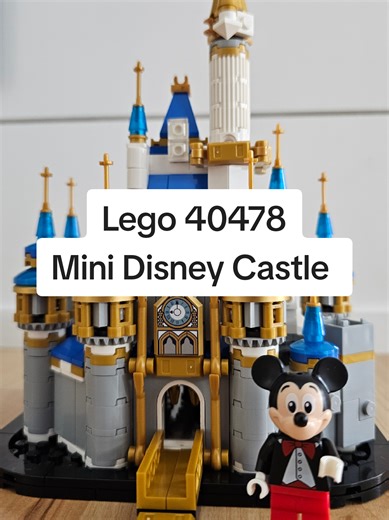 Building a little piece of Disney magic ✨🏰 This tiny castle is too cute! • It’s a mini version of the iconic Disney castle — small but full of magic! ✨ • Inspired by the real-life Cinderella Castle in Magic Kingdom. • Even though it’s tiny, it includes beautiful golden details and colorful towers. • It makes the perfect desk display for Disney lovers! • It was released for Disney’s 50th anniversary celebration — so it’s extra special 💙 #lego #legodisney #disneycastle #legobuild #legotok