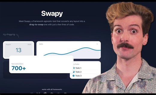 革命性拖放库：无缝集成所有主流框架，简化开发流程 | swapy