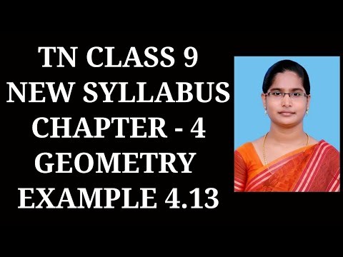 9th Maths Ch - 4 Geometry | Example - 4.13 | Samacheer One plus One channel