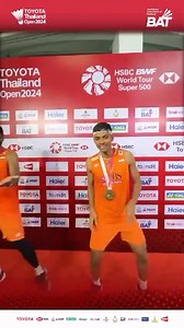 When your dance moves are as cool as your moves on court. 😍😂 Satwik-Chirag in mood after clinching the second Thailand Open title. 📹@abhinay995728/X (Formerly Twitter) | Khel Now