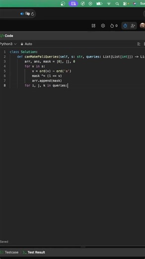 Leetcode 1177: Can Make Palindrome from Substring