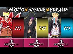 NARUTO vs SASUKE vs BORUTO Power Levels 2026 🔥 (Naruto/Boruto)