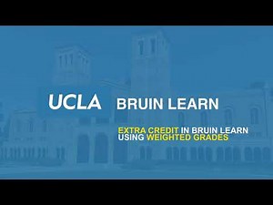 Extra Credit in Bruin Learn Using Weighted Grades