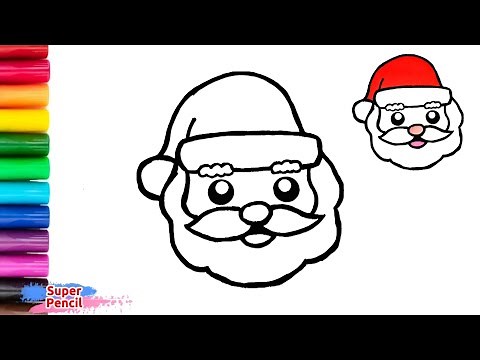 How to Draw EASY Santa Claus Face step by step 🎅 / Christmas Drawings for beginners 🌲🎊