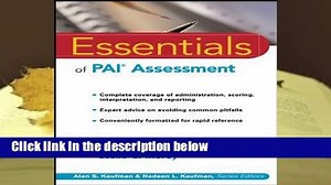 Full Version  Essentials of PAI Assessment (Essentials of Psychological Assessment) Complete