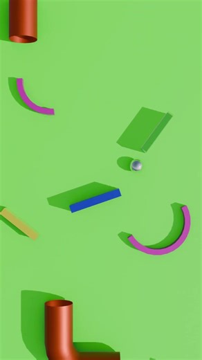 Satisfying 3D Marble Run 9 🧨 #Shorts #Blender