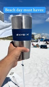Beach days just got an upgrade!🍻 #kysekcoolers #builttough #tumblercups | KYSEK Ice Chests