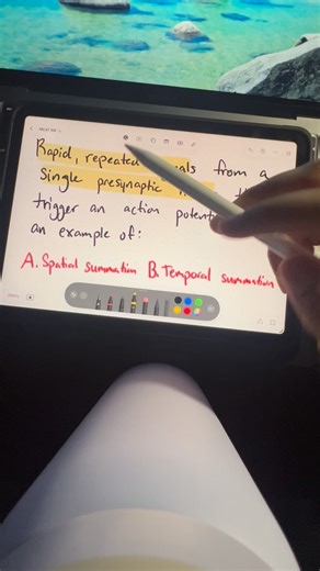 MCAT Rapid Review on Instagram: "This video breaks down a high-yield MCAT neurobiology concept by focusing on how neurons integrate incoming signals. The explanation begins by identifying the key clue in the question: rapid, repeated neurotransmitter release from a single presynaptic neuron. We then compare different mechanisms of synaptic integration, clarifying how signals can add up across space or over time. The discussion centers on how closely spaced signals from the same neuron can combin