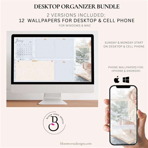 2026 Christian Calendar Wallpaper | Bible Verse Desktop & Phone Organizer (digital Download) - Etsy