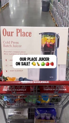 CostcoGuide | Angela Ackerman on Instagram: "Comment “JUICER” and I’ll DM you the link! Save $40 off @Costco Exclusive @OurPlace Cold Press Batch Juicer until 1/25! #OurPlacePartner ✨Only $129.99 after the $40 discount, regular Costco price: $169.99 3 colors: -Blue Salt available in warehouse -Char and Steam available on Costco.com 🙌🏼Hands-free batch juicing (no feeding one by one!) 🍎Large chute fits whole fruits + veggies, even whole apples! -High juice yield, super dry pulp -Quiet yet power