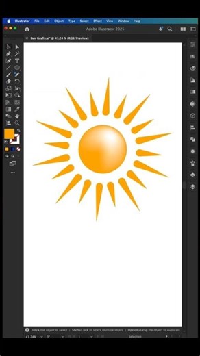 How To Create Sun In Illustrator #adobeillustratortipsandtricks #howtocreatelogo #viralshorts