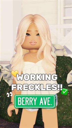 Berry Avenue Freckles!! 💛🍓☁️ #BerryAvenueFreckles #BerryAvenueFrecklesCodes #robloxrp #berryave