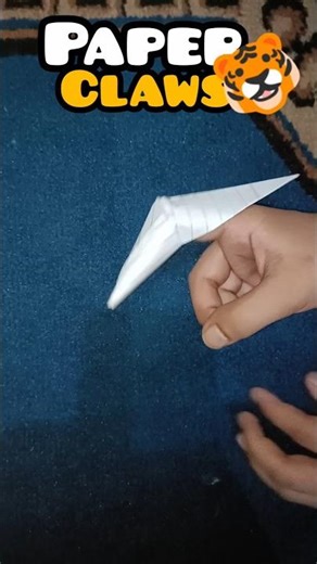 homemade paper tiger claws 🐯💥 #shorts #diy #easy #craft #experiment ✨😱