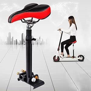 Electric Scooter Seat Saddle, Adjustable Comfortable and Shock-Absorbing Seat for Xiaomi1S /Xiaomi Pro, Electric Scooter Seat Attachment with Lift Function Without Punching and Folding