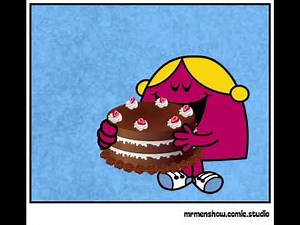 Little Miss Chatterbox Eats Chocolate Cake (The Mr. Men Show Comic Studio Animation)