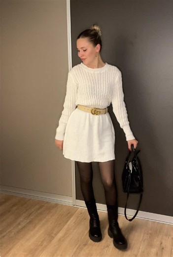 Dress day 🤍 #autumnfashion#dress#myoutfit#boots#falloutfit