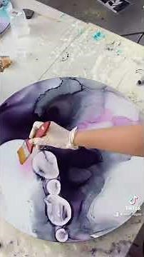 Alcohol inks and resin artwork 1Minute tutorial ￼