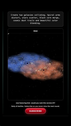 ChatGPT vs Kimi vs Gemini vs DeepSeek: Galaxy Collision (HTML/CSS/JS) #aicoding #chatgpt