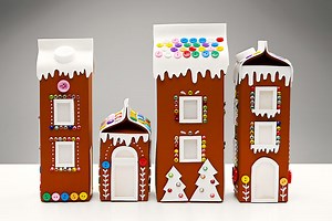 7.8K views · 61 reactions | One of the COOLEST ways to upcycle a milk carton! https://onelittleproject.com/milk-carton-gingerbread-house/ | One Little Project | Facebook